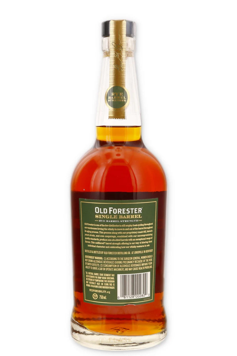 Old Forester Single Barrel Rye Barrel Proof - Image 2