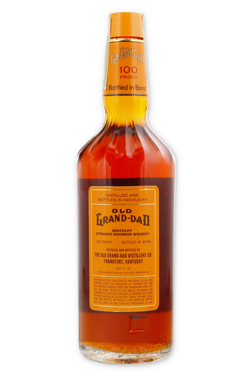 Old Grand Dad Bourbon Vintage 1970 100 Proof Bottled in Bond 4/5 Quart - Image 3