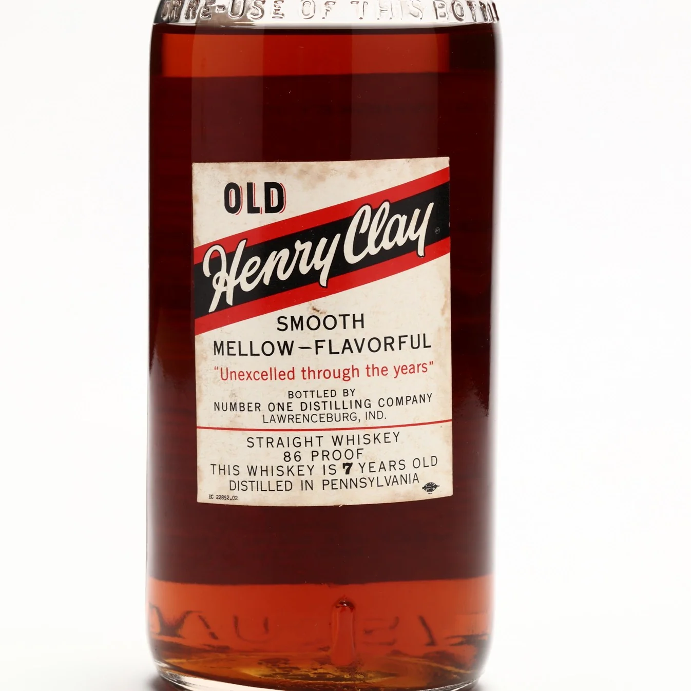 Old Henry Clay Fine Straight Whiskey 7 Year Old 1956 - Image 3