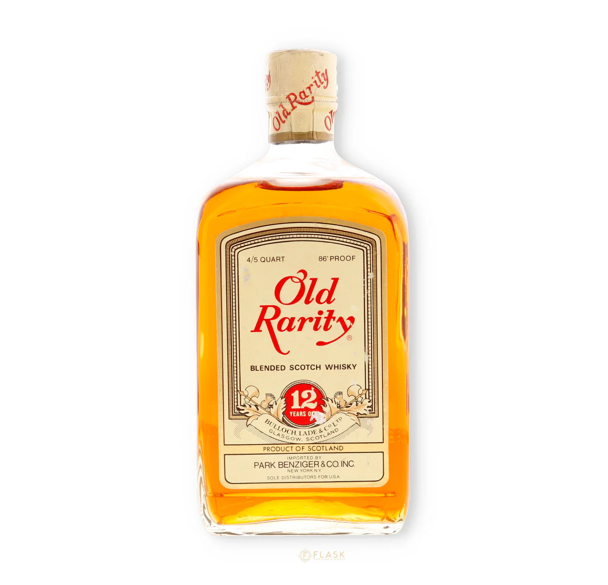 Old Rarity De Luxe 12 Year Old Scotch Whiskey 1970s