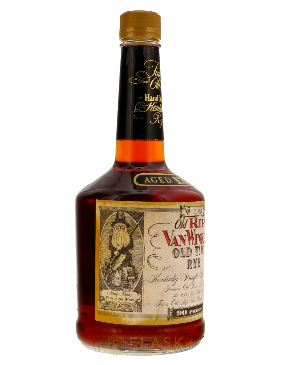 Old Rip Van Winkle Old Time Rye Whiskey 12 Year Old Squat Bottle / Lawrenceburg - Image 3