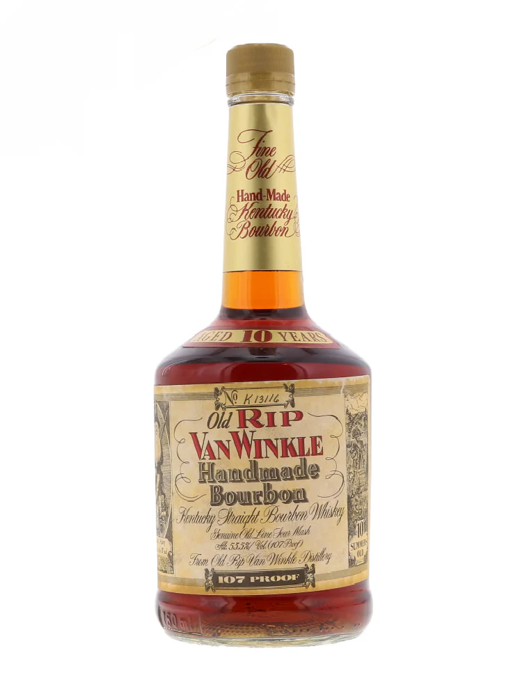 Old Rip Van Winkle 'Pappy' 10 Year Old Bourbon Lawrenceburg Squat Bottle 107 proof