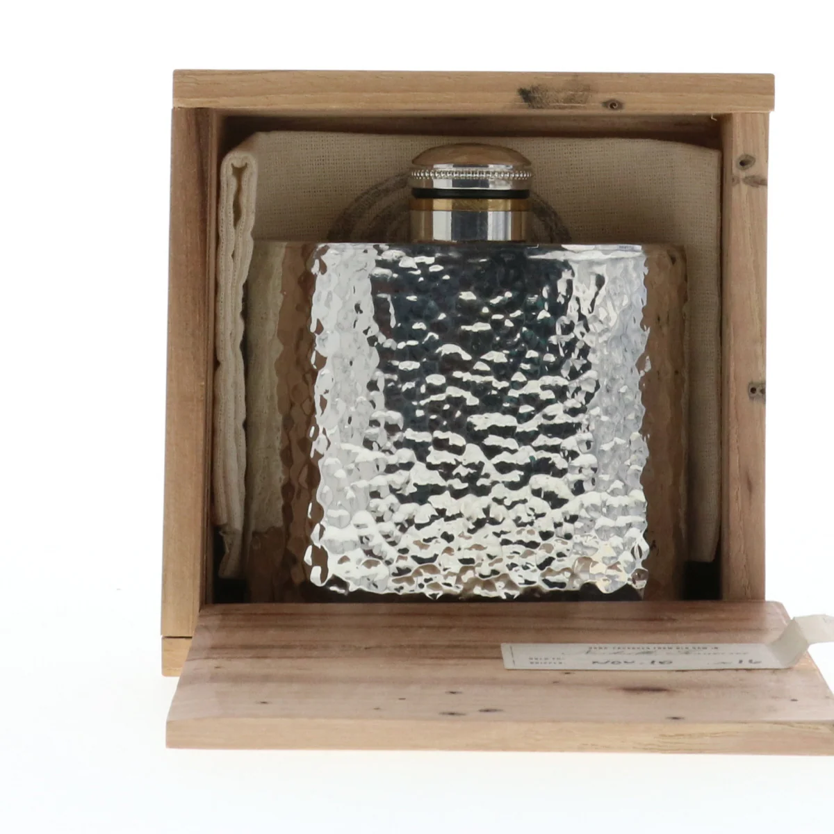 Old Saw Pewter Flask - Image 3