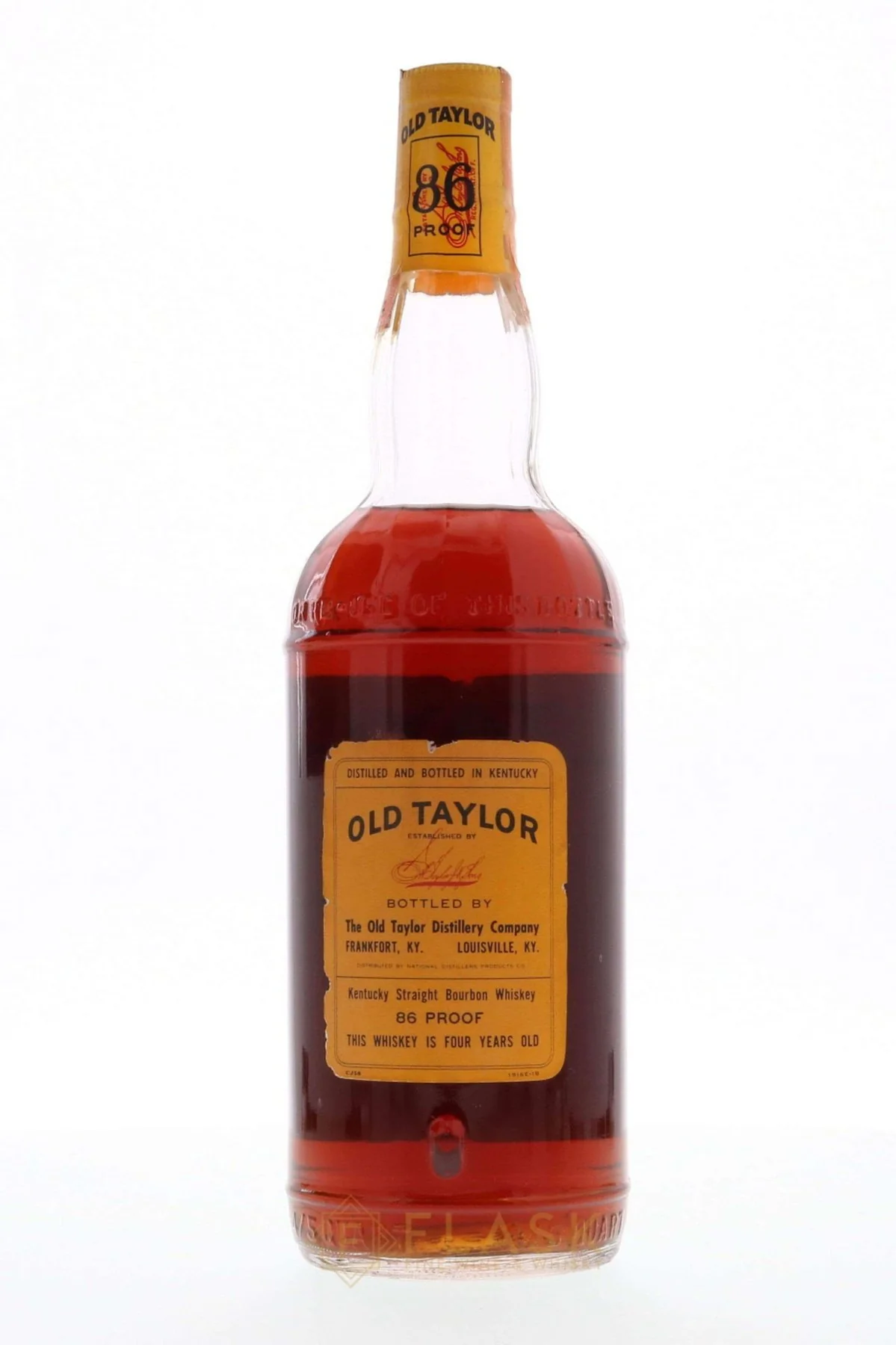 Old Taylor Bourbon 4 Year Old Bottled 1950's 4/5 Quart - Image 2