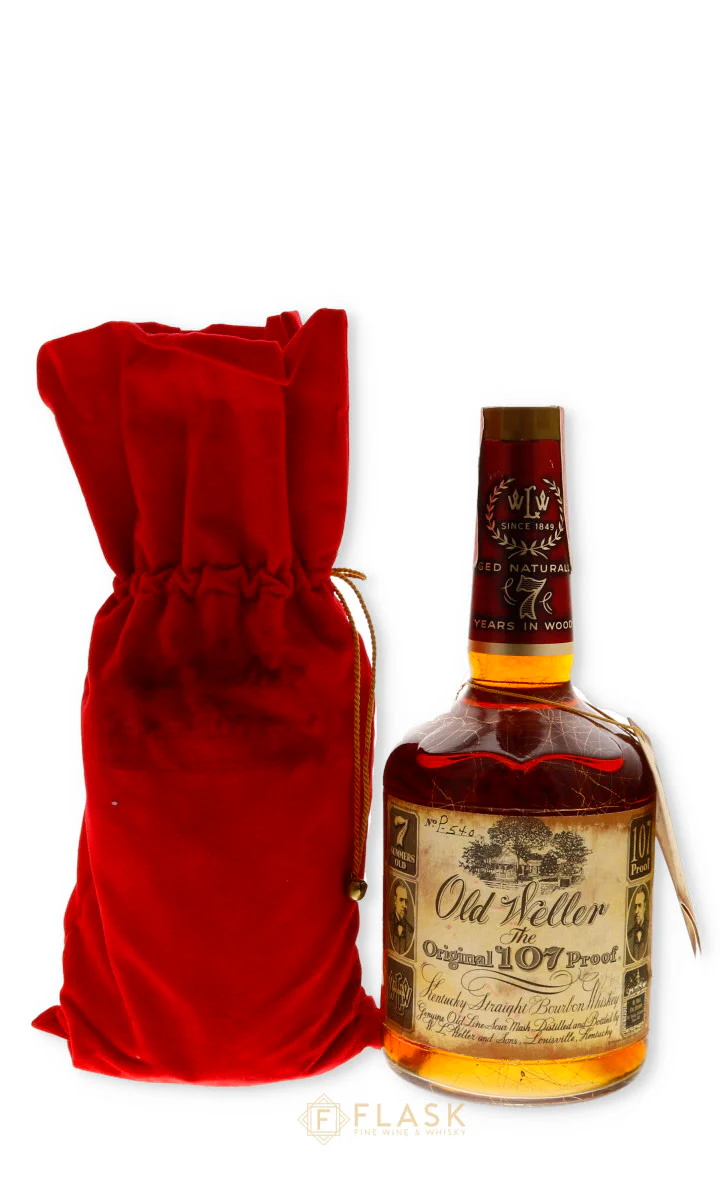 Old Weller Original Bourbon 107 Proof 7 Year Old 1985 Gold Vein / Stitzel Weller [Velvet Bag]