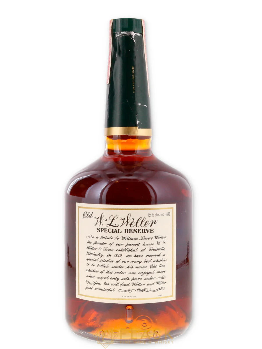 Old WL Weller Special Reserve 90 Proof 1 Liter Paper Label 1980 - Image 2