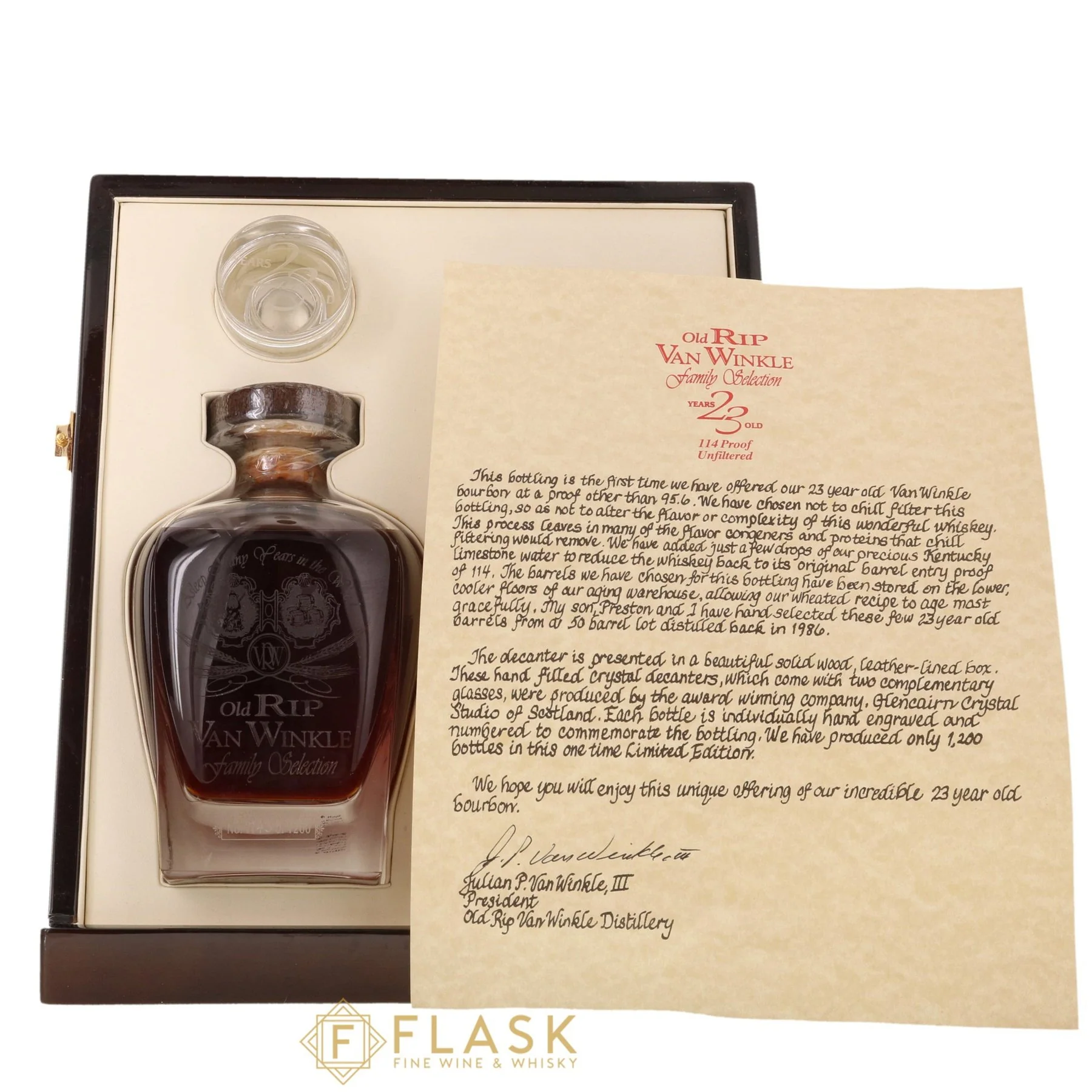 Old Rip Van Winkle 'Pappy Van Winkle's Family Selection' 23 Year Old Kentucky Straight Bourbon Decanter - Image 3