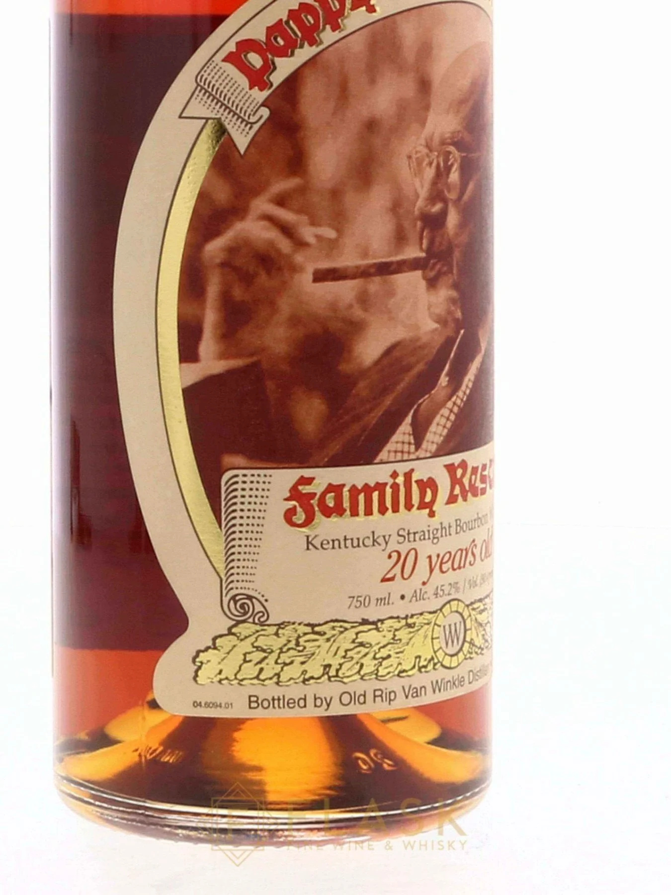 Pappy Van Winkle Pre-2006 20 Year Old Family Reserve Bourbon / Raised Letter Stitzel Weller - Image 3
