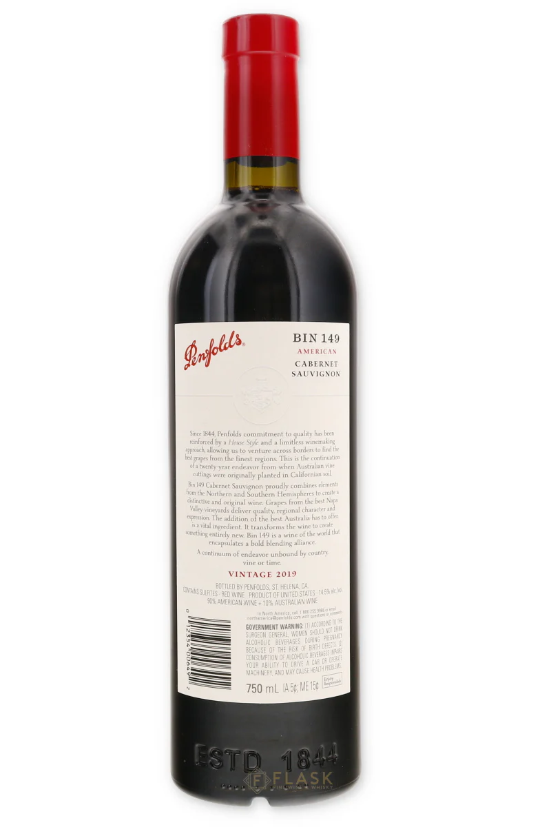 Penfolds Bin 149 Wine of the World Cabernet Sauvignon 2019 - Image 2