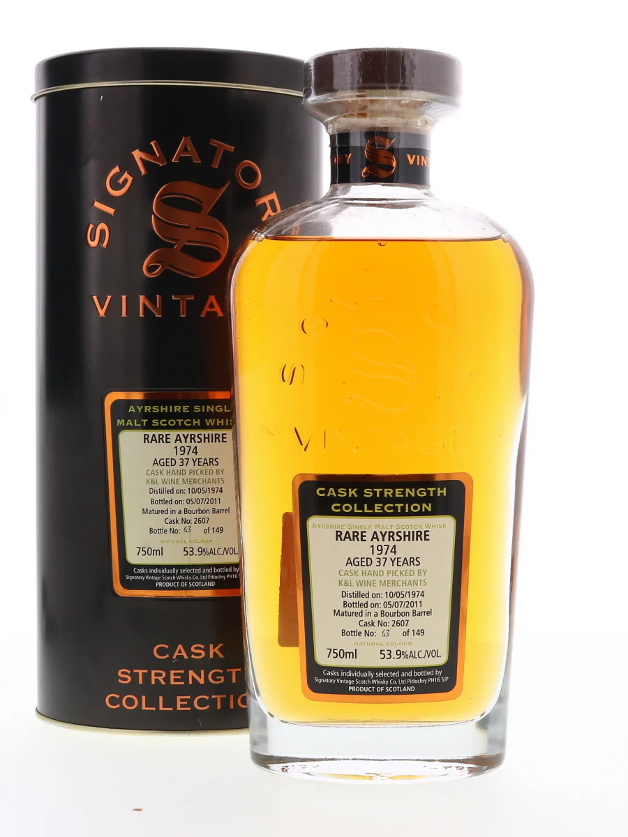 Ladyburn Rare Ayrshire Signatory Vintage Cask Strength 1974 37 Year Old Single Malt Single Cask 2607