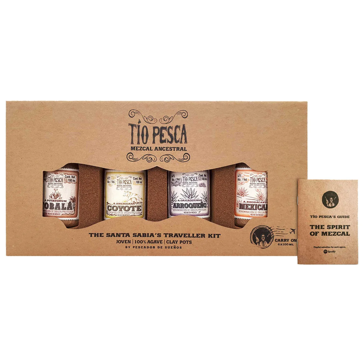 Tio Pesca Mezcal Santa Sabia Traveler Kit - 4x100ml Bottles