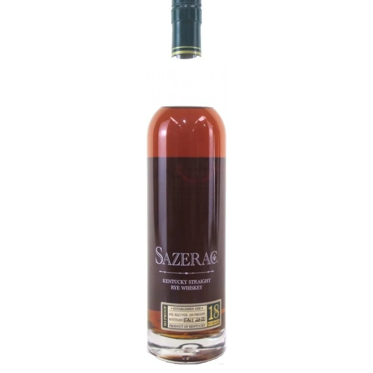 Sazerac 18 Year Old  Rye Whiskey 2012