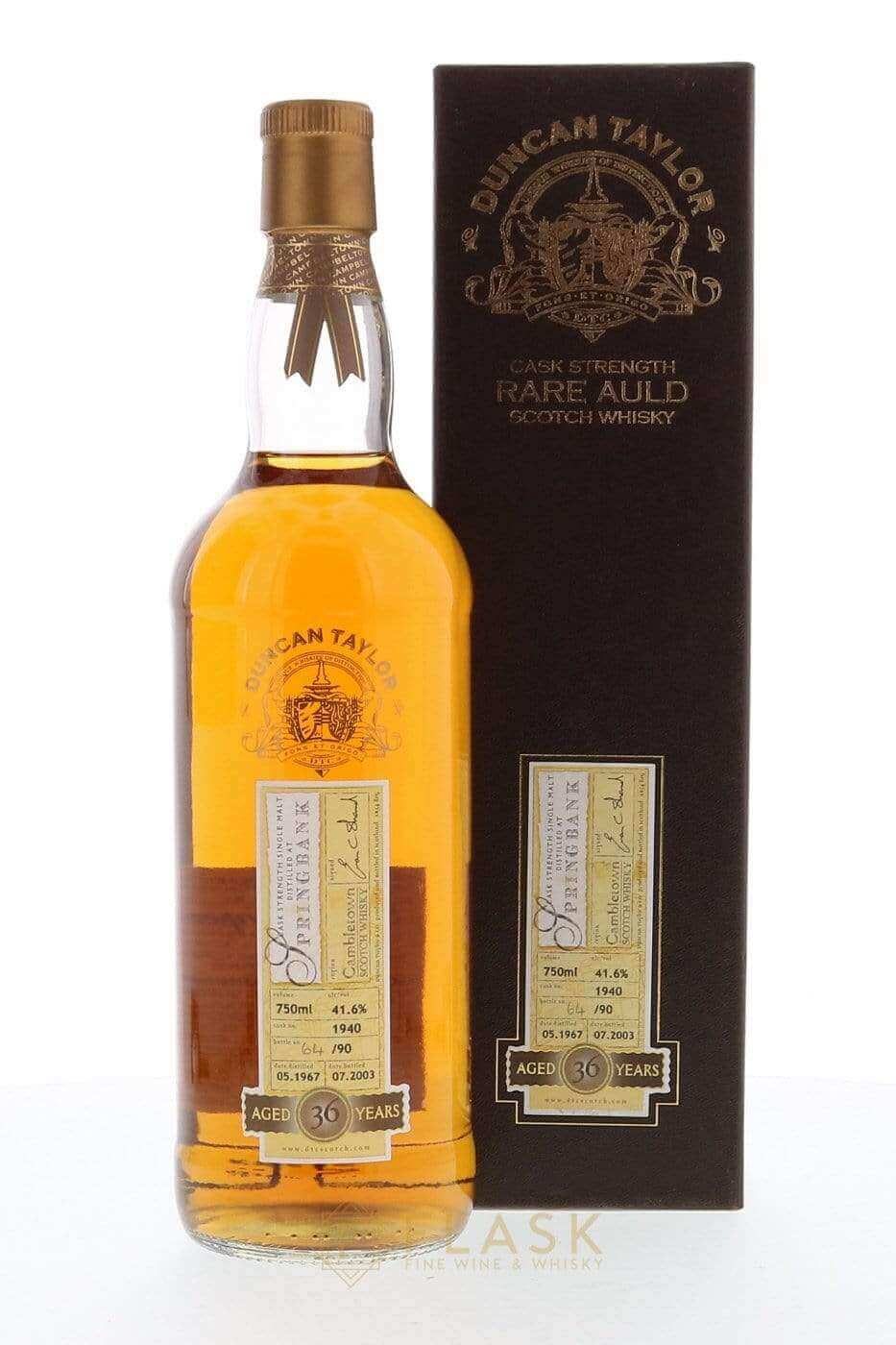 Springbank 1967 36 Year Old Duncan Taylor Rare Auld Single Cask No.1940