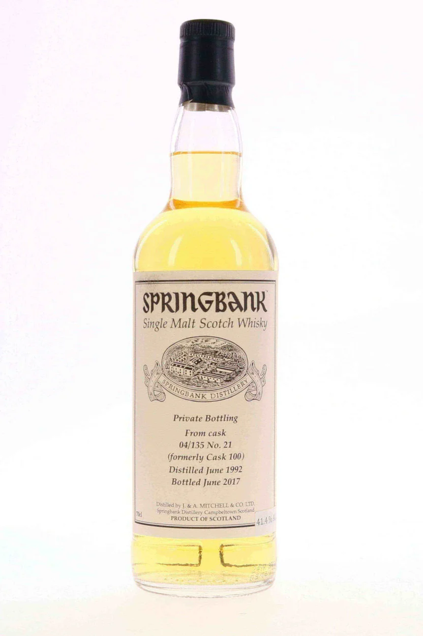 Springbank 1992 25 Year Old Private Bottling Cask 04/135 #21 Distillery Bottled