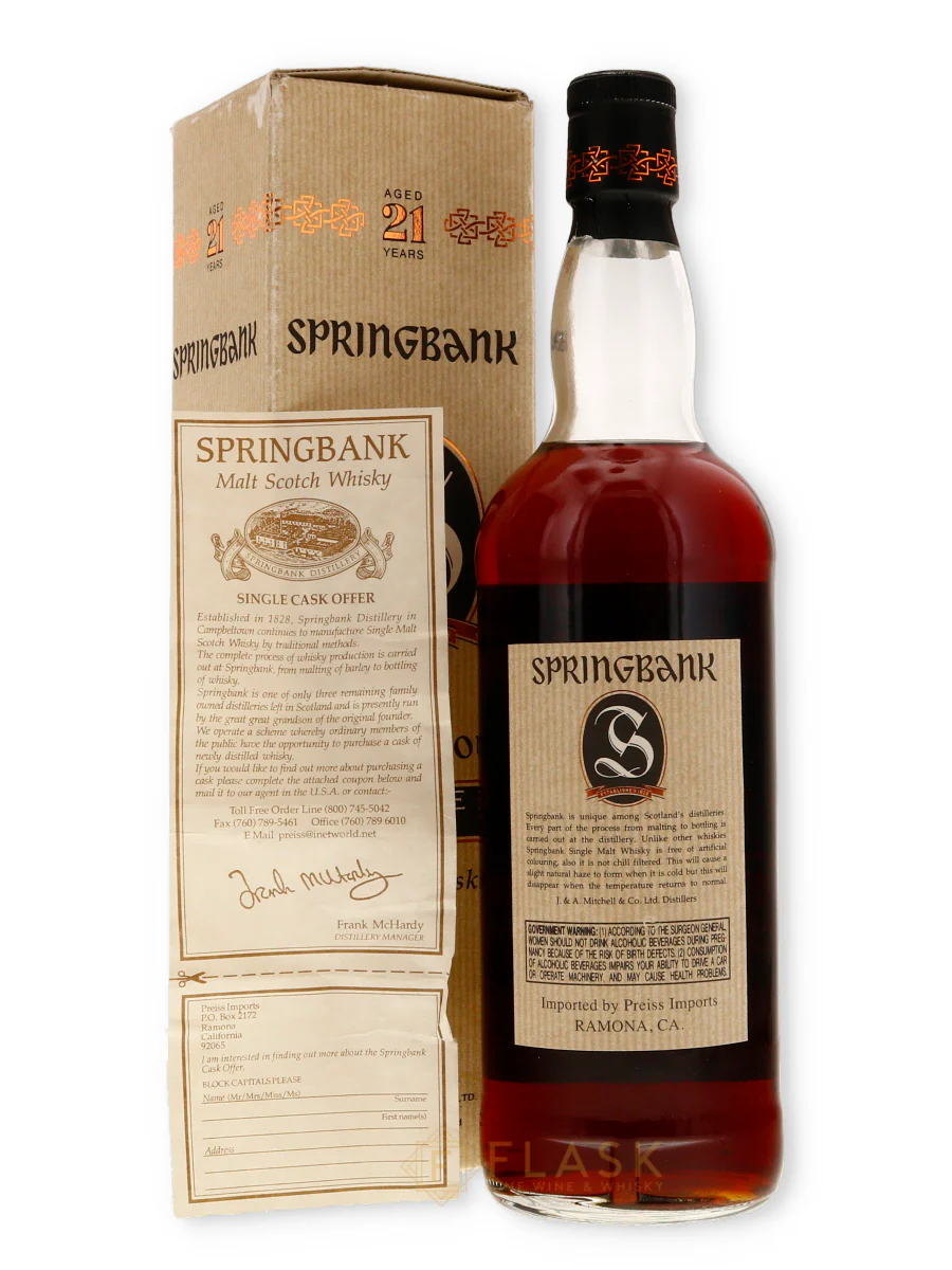 Springbank 21 Year Old Dark 2000s Release 750ml - Image 2