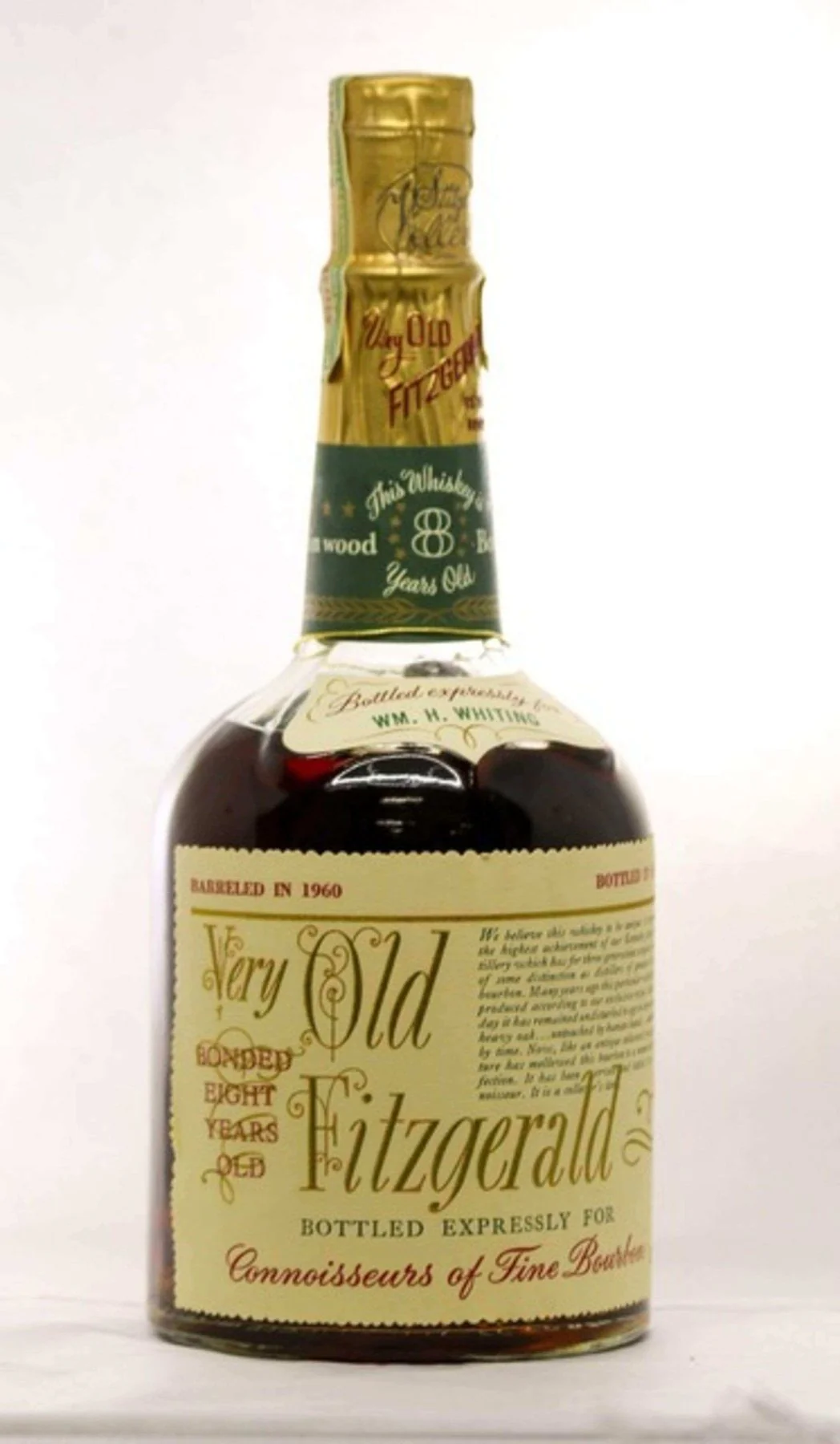 Very Old Fitzgerald Bourbon 1960 100 proof Bottled in Bond / Stitzel Weller / Private Bottling