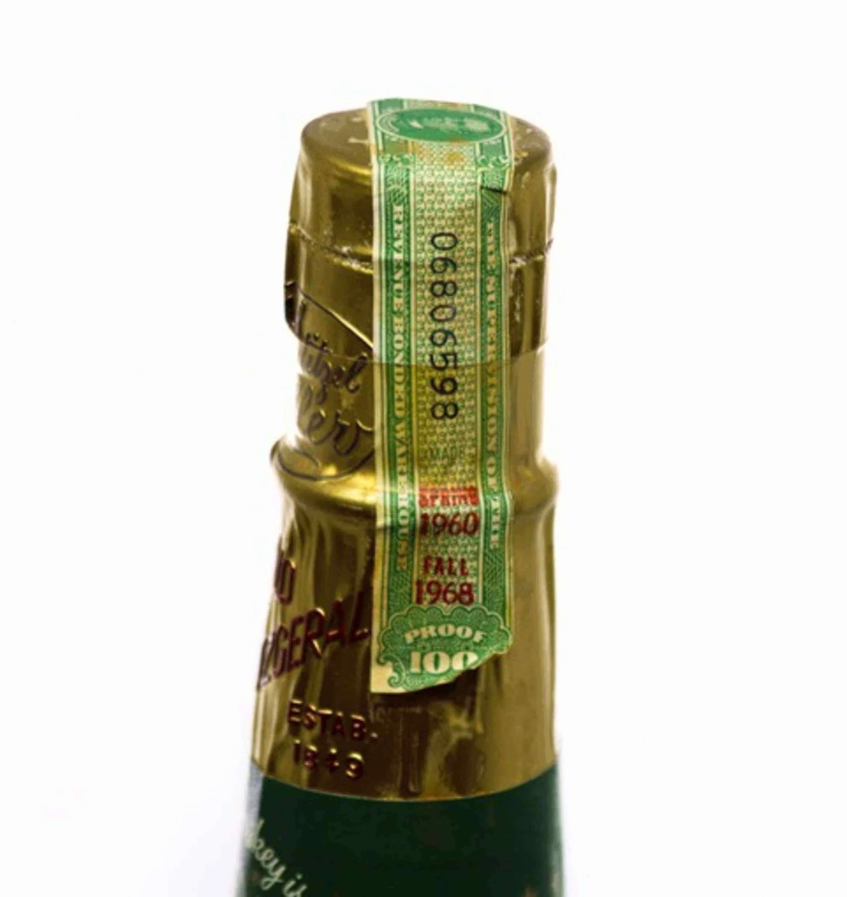 Very Old Fitzgerald Bourbon 1960 100 proof Bottled in Bond / Stitzel Weller / Private Bottling - Image 2