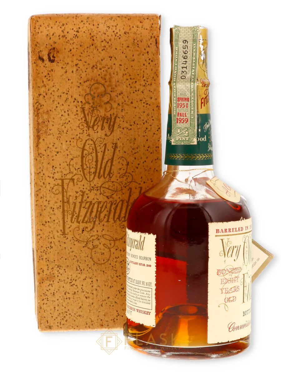Very Old Fitzgerald 1951 Bottled in Bond 8 Year Old Bourbon 100 Proof / Stitzel-Weller Half Pint - Image 2