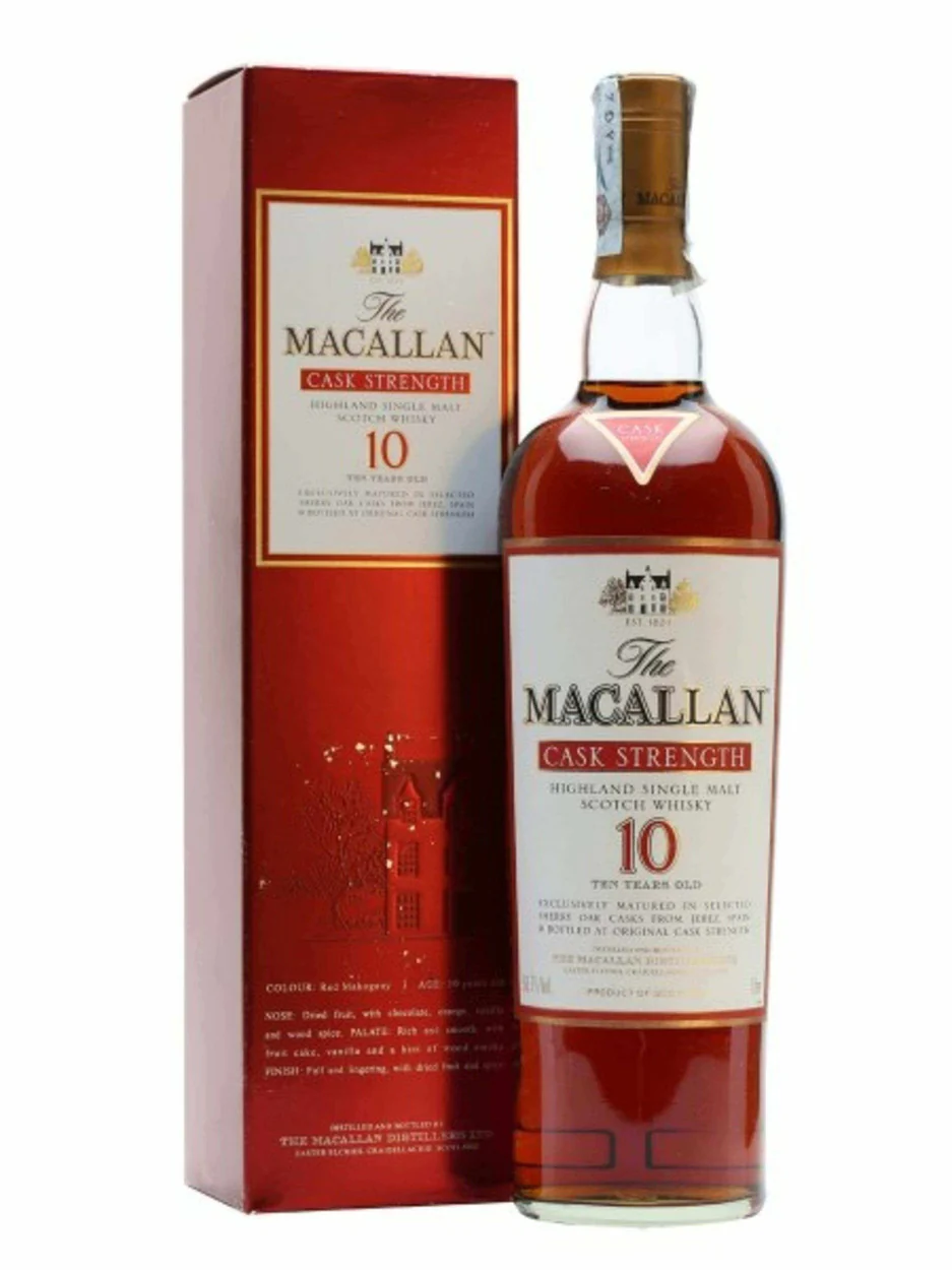 Macallan 10 Year Old Cask Strength Single Malt One Liter