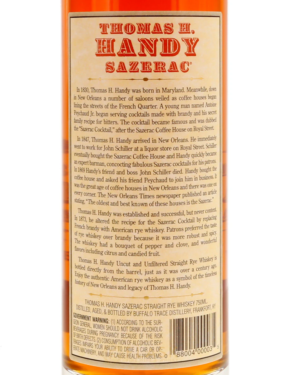 Thomas H Handy Sazerac Rye Whiskey 2016 - Image 2