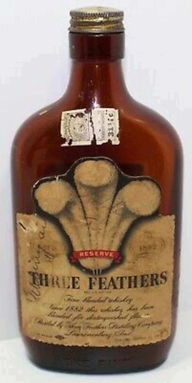 Three Feathers Reserve Blended Whiskey 1940s