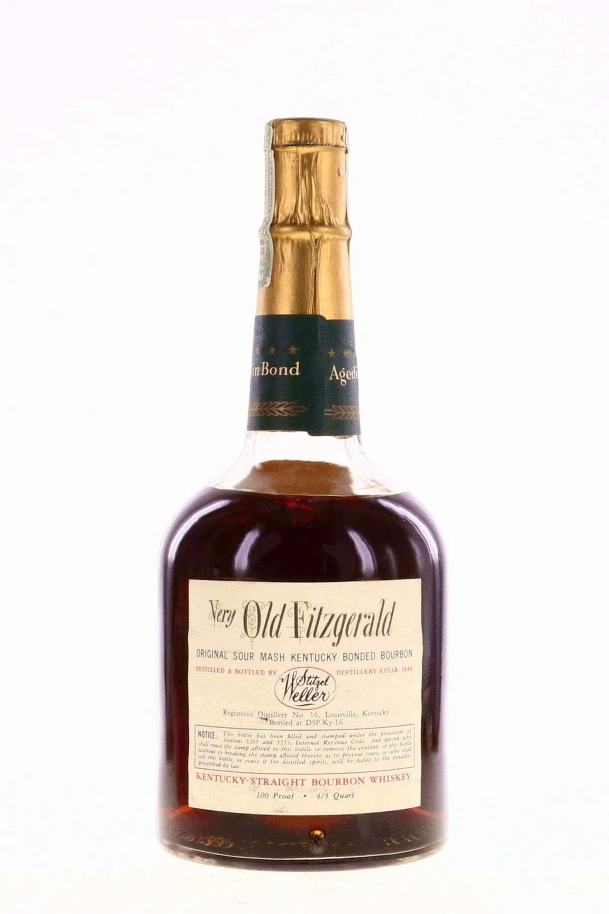 Very Old Fitzgerald 1962 Bottled in Bond 8 Year Old Bourbon 100 Proof / Stitzel-Weller - Image 4