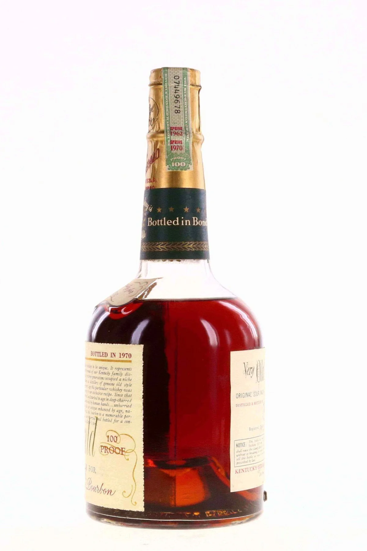 Very Old Fitzgerald 1962 Bottled in Bond 8 Year Old Bourbon 100 Proof / Stitzel-Weller - Image 5