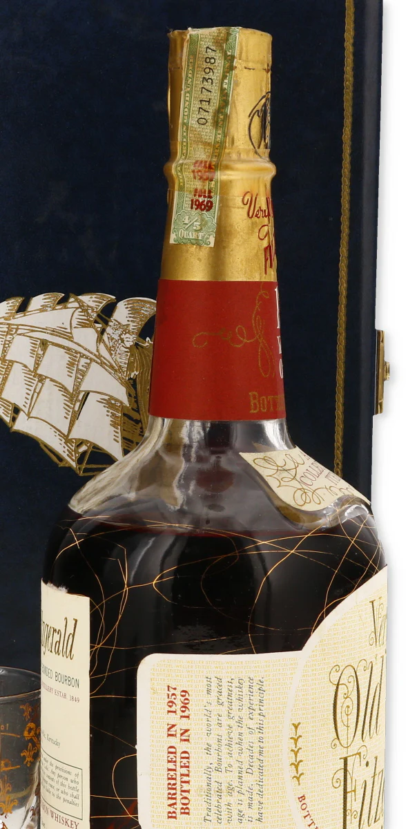 Very Very Old Fitzgerald 1957 12 Year Old Bourbon Bottled in Bond 100 Proof / Stitzel-Weller Gift Set - Image 2
