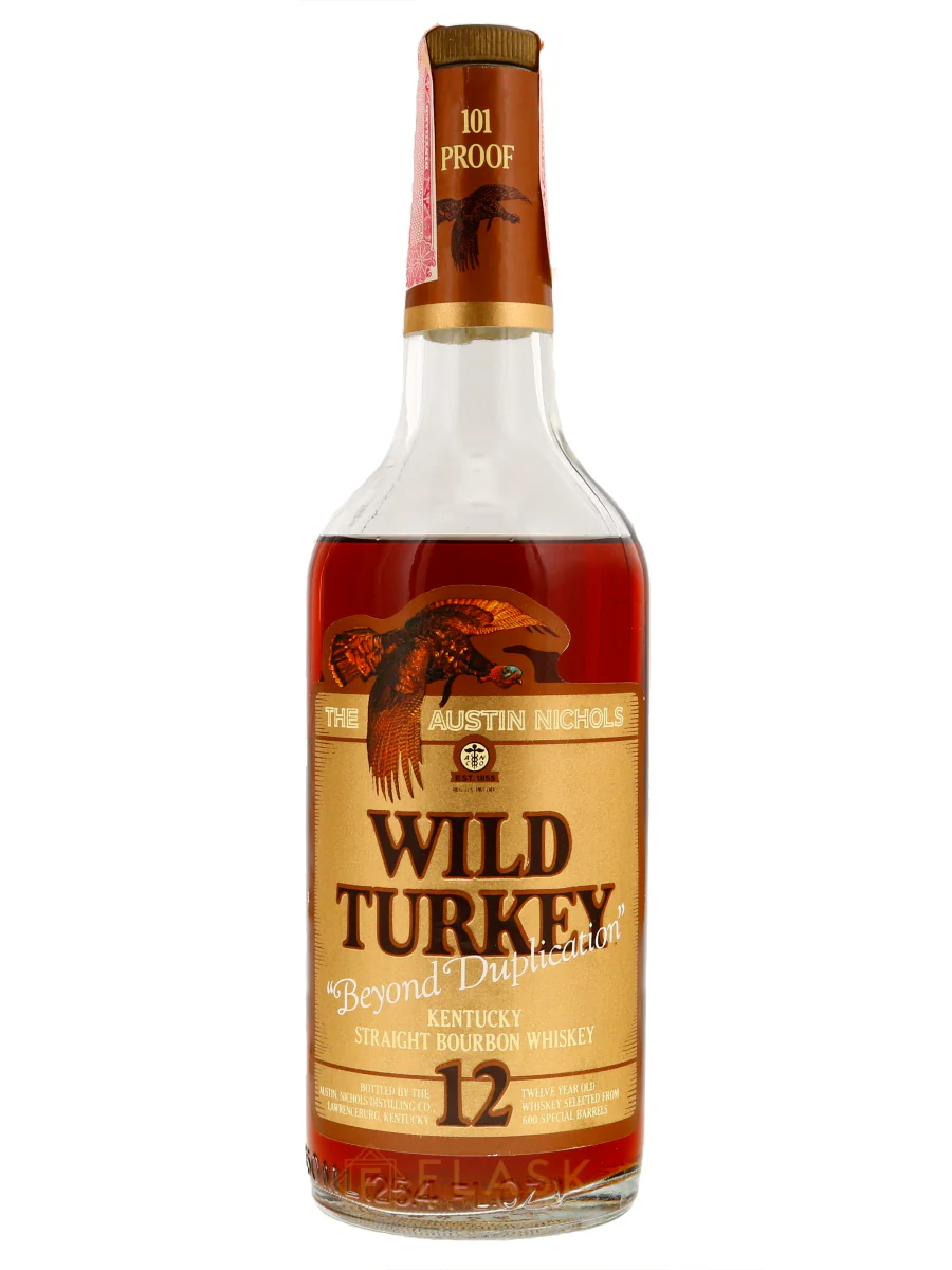 Wild Turkey 12 Year Old Beyond Duplication Bourbon 1982 / Wood Box / Lawrenceburg - Image 4