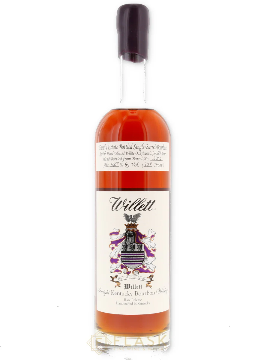 Willett Family Estate 21 Year Old Single Barrel Bourbon #3702 97.4 Proof / Purple Wax