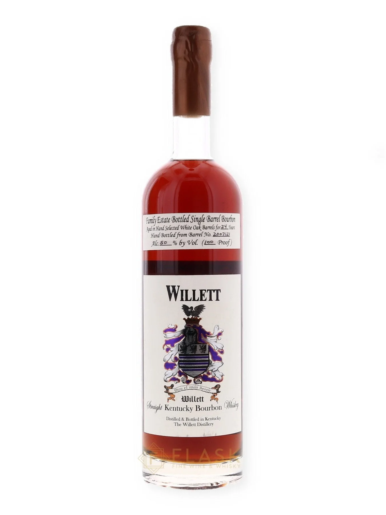 Willett Family Estate 1982 24 Year Old Bourbon 100 Proof Single Barrel #2007/21 / Bonilli Block Letter Copper Wax