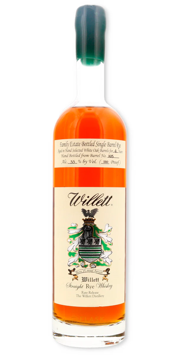 Willett Family Estate 4 Year Old Single Barrel Rye Whiskey #1051 / Green Wax