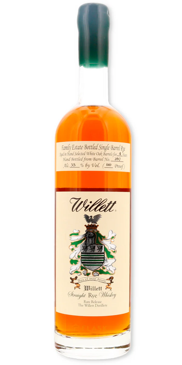 Willett Family Estate 4 Year Old Single Barrel Rye Whiskey #267 / Green Wax