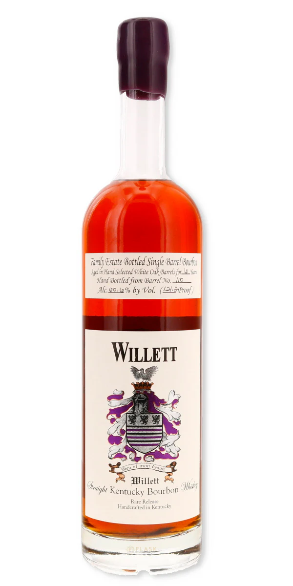 Willett Family Estate 6 Year Old Single Barrel Bourbon #110 / Mikes Whiskeyhandel 121.2 Proof Maroon Wax
