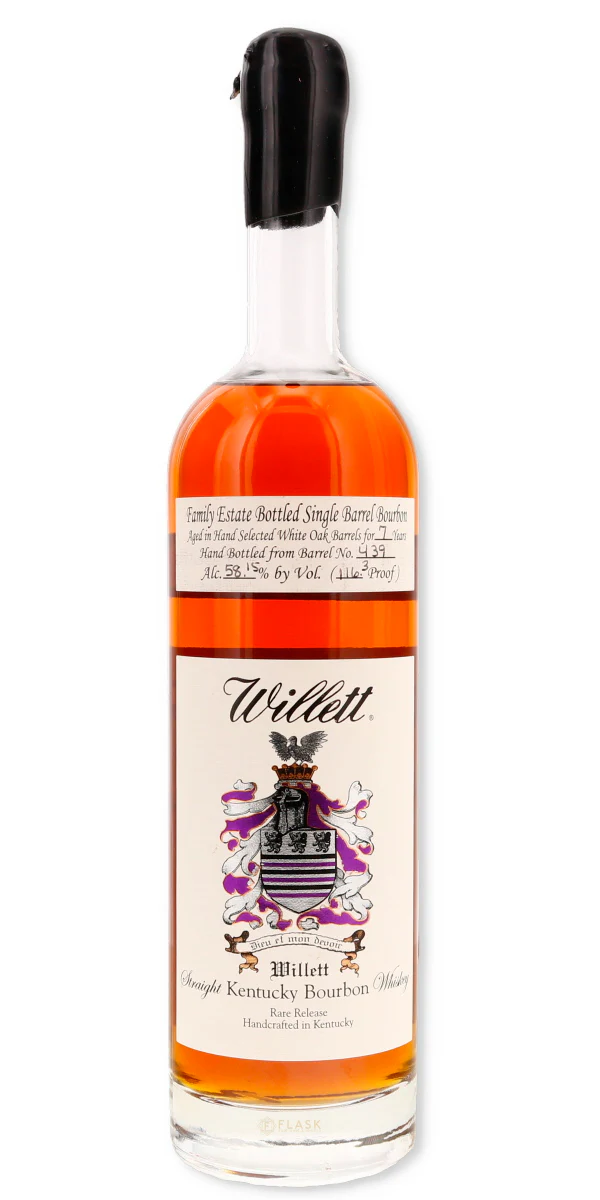 Willett Family Estate 7 Year Old Single Barrel Bourbon #439 / 116.3 Proof Black Wax