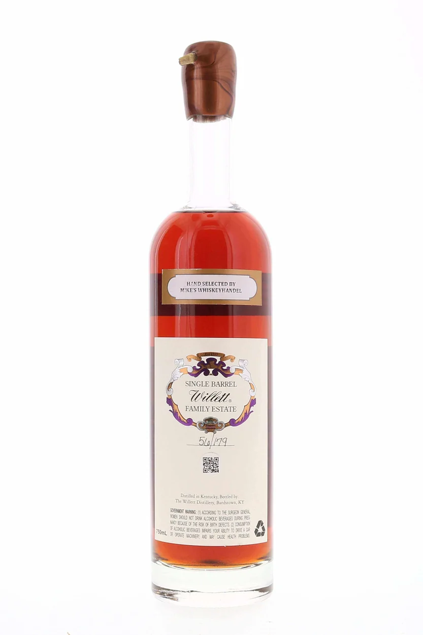 Willett Family Estate Single Barrel Bourbon 10 year #804 130.8 Proof Gold Wax Mikes Whiskey Handel - Image 2
