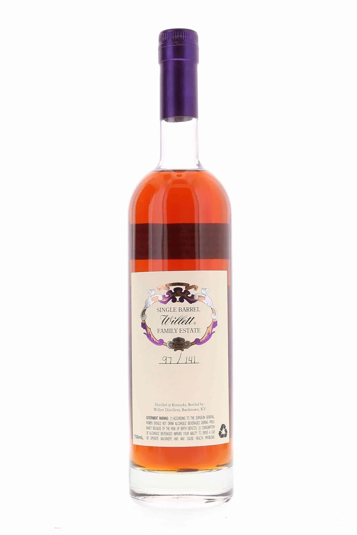 Willett Family Estate Single Barrel Bourbon 12 year #774 120.6 Proof [Original Tube] - Image 3