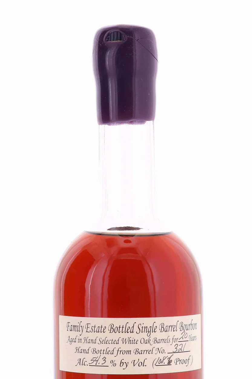 Willett Family Estate Single Barrel Bourbon 20 year #321 108.6 Proof / Block Letter Purple Wax - Image 2