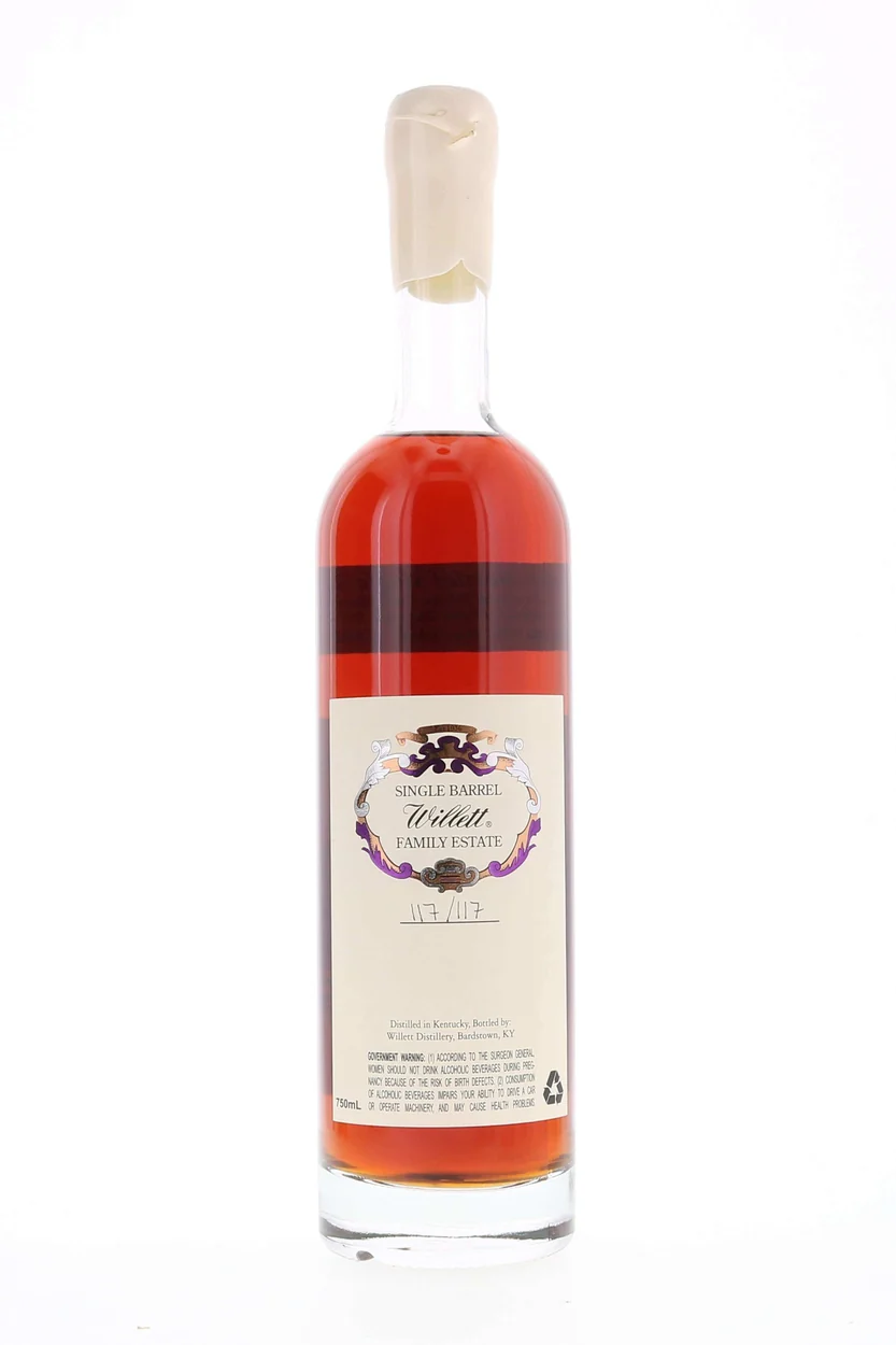 Willett Family Estate Single Barrel Bourbon 26 year #4130 116.6 Proof White Wax - Image 2