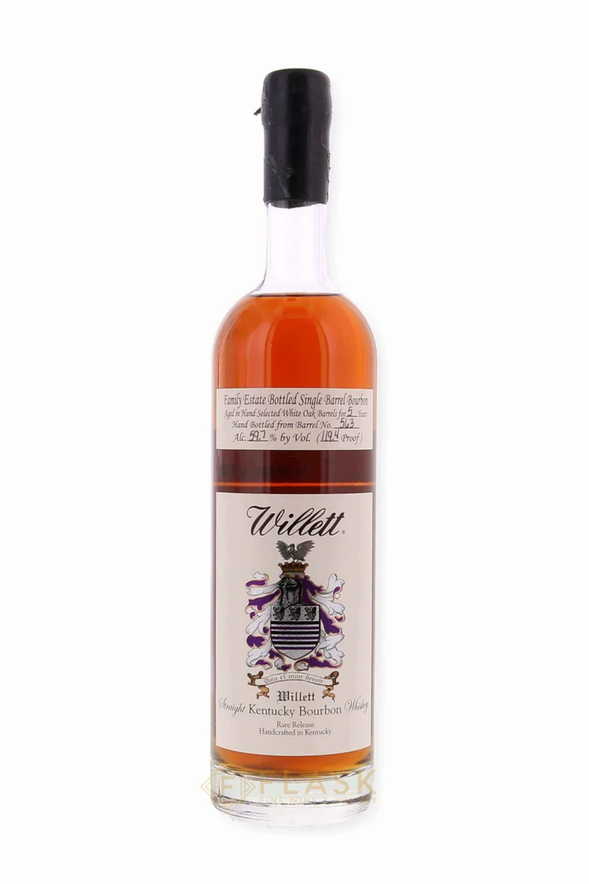 Willett Family Estate Single Barrel Bourbon 5 year #563 119.4 Proof Bonili Black Wax