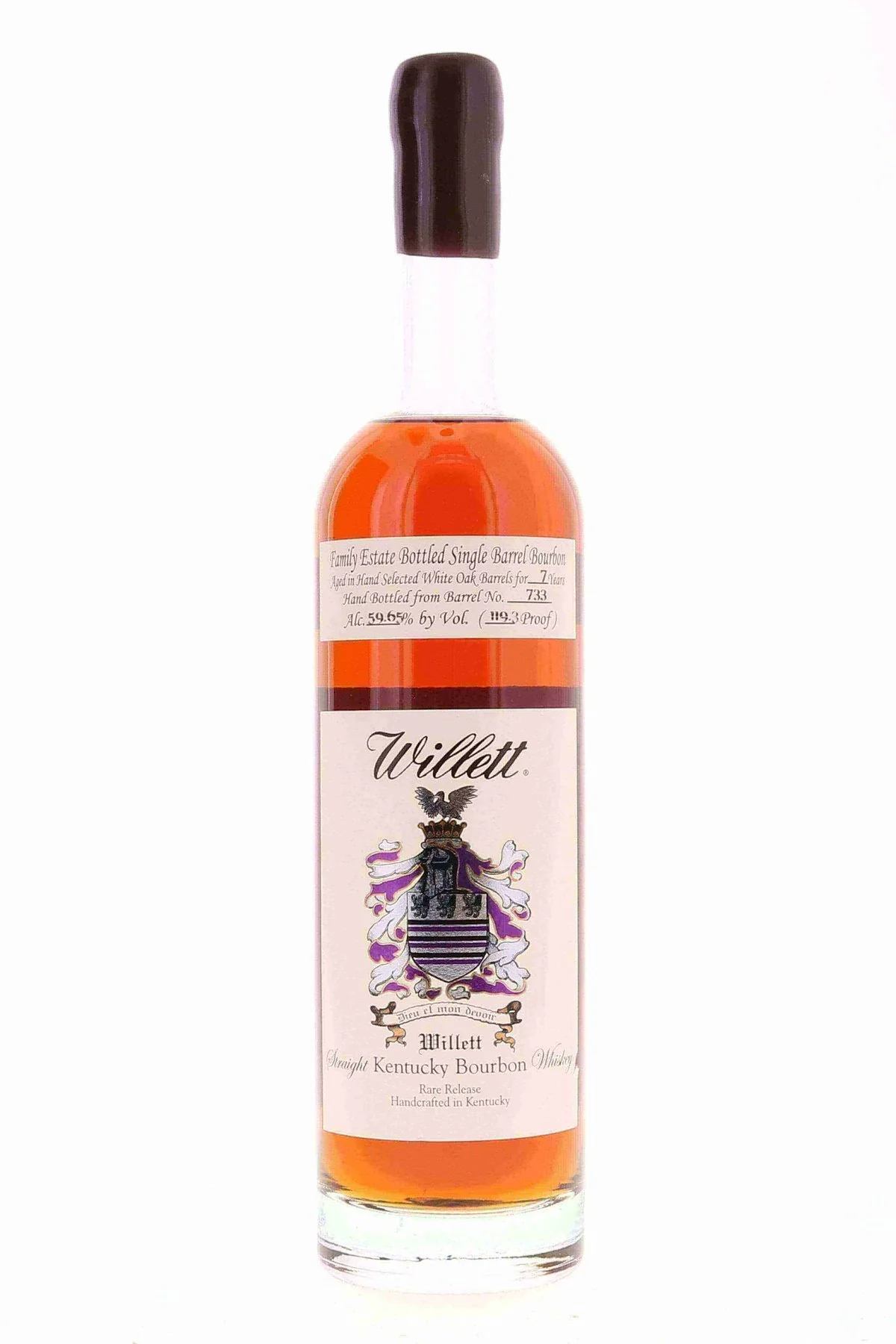 Willett Family Estate Single Barrel Bourbon 7 year #733 119.3 Proof Liquor Barn/ Maroon Wax