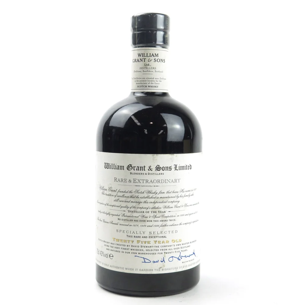 William Grant & Sons Rare & Extraordinary 25 Year Old Scotch Whisky