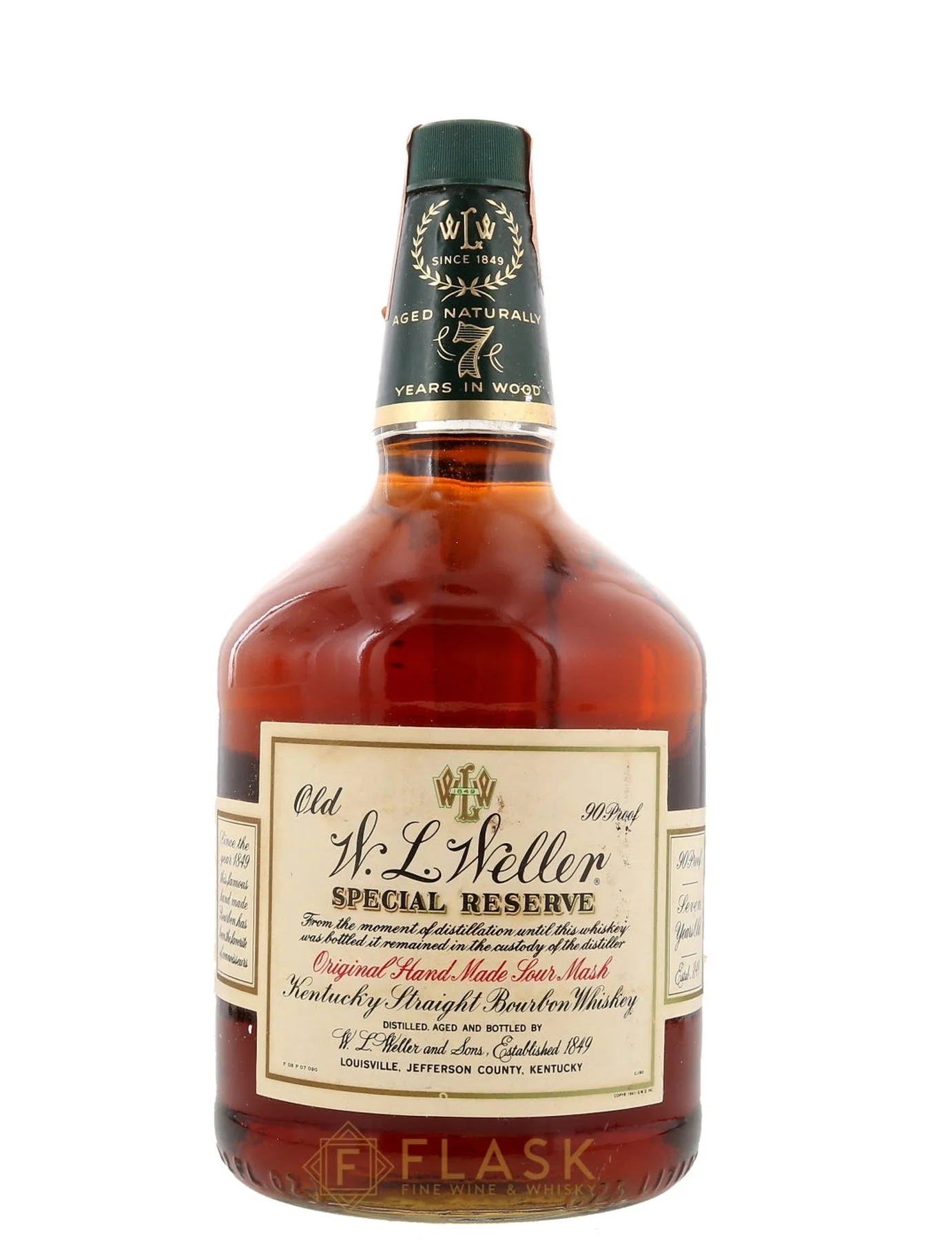 WL Weller 7 Year Old Special Reserve Bourbon Stitzel-Weller 1980s 1.75 Liter / Magnum