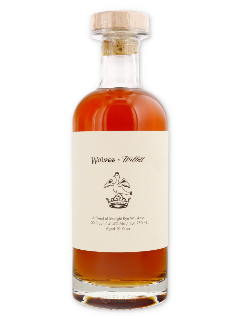 Wolves Whiskey X Willet 10 year aged Rye Whiskey 750ml